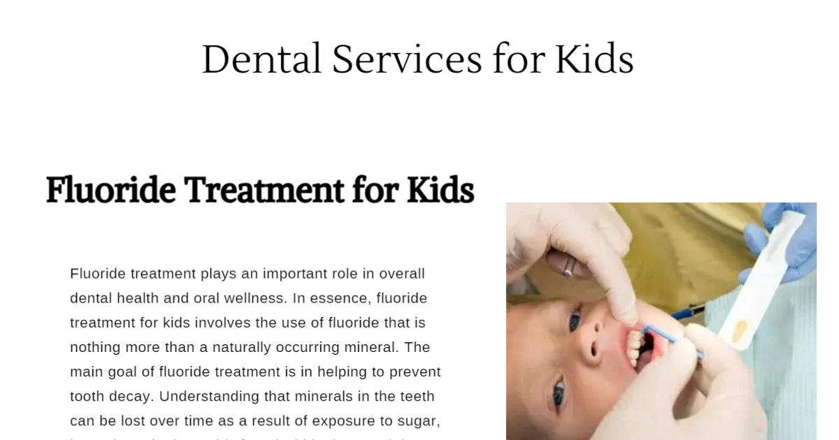 Fluoride Treatment for Kids